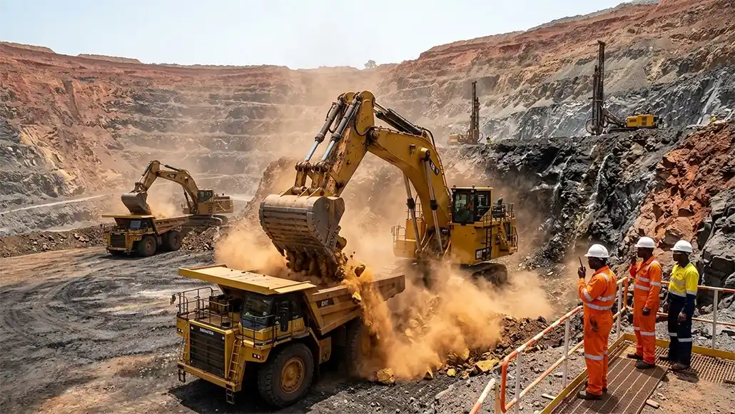 Damang gold mine in the Western Region of Ghana