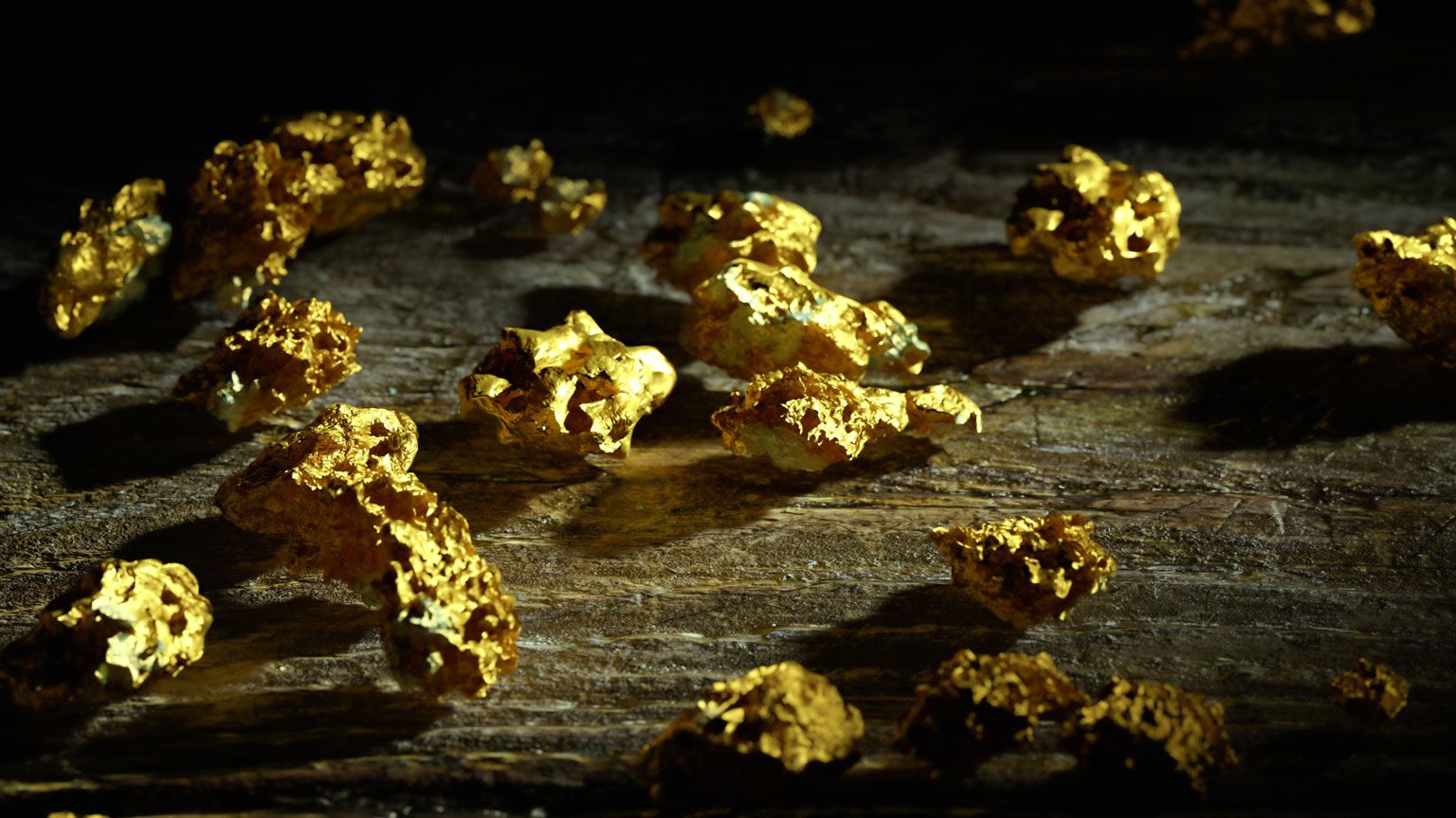 Gold-bearing rock ore from a Ghanaian hard rock mine