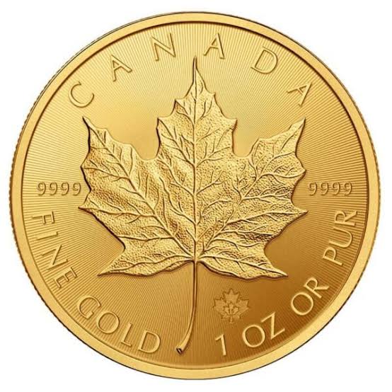 1 oz Canadian Gold Maple Leaf coin for sale in Accra Ghana — 999.9 fine gold coin